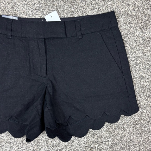 JCrew 4” Linen Cotton Scalloped Hem Short Size 4 - Picture 1 of 8